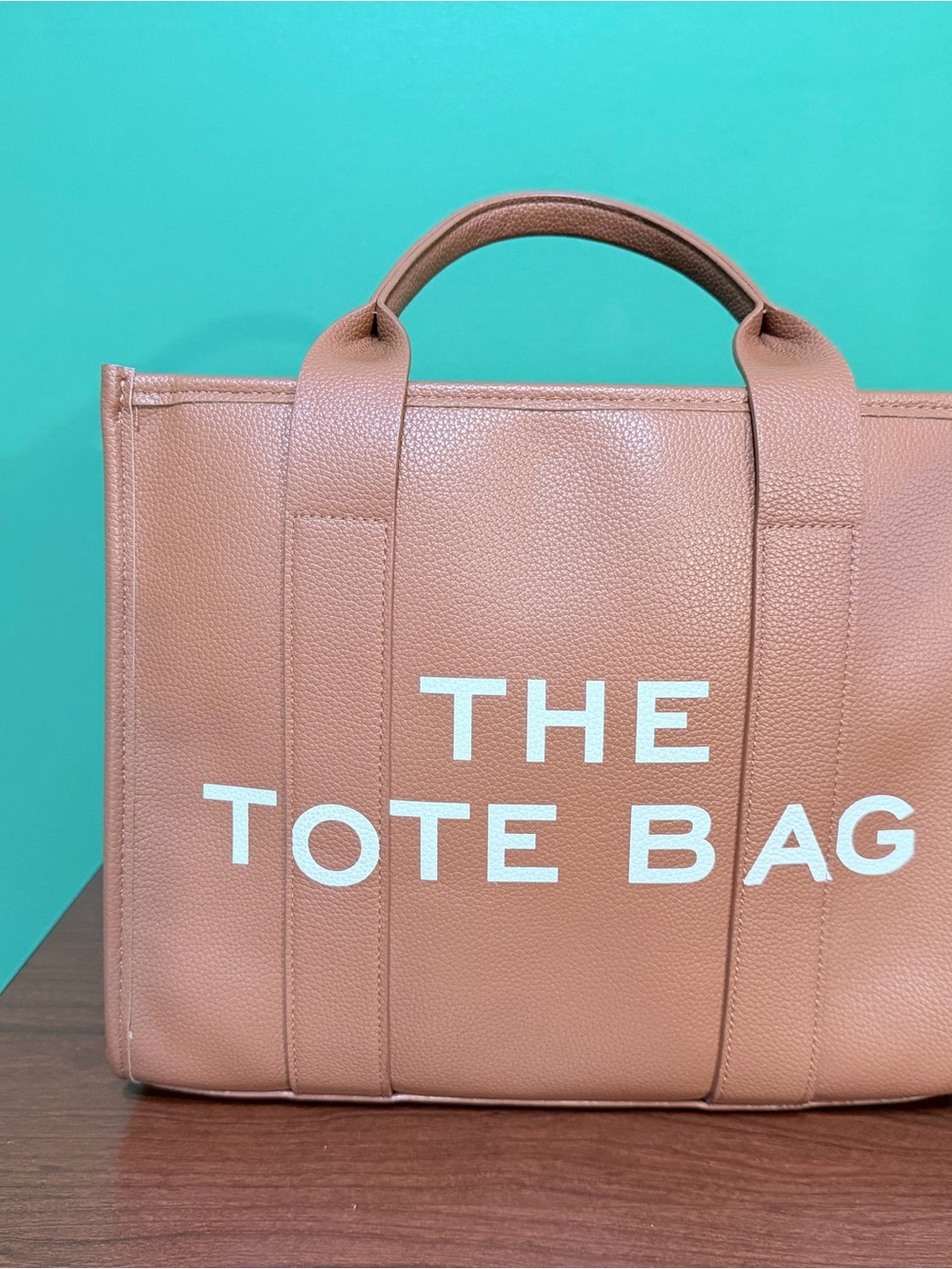 The Tote Bag Tan/Camel Structured Satchel Crossbody Handbag